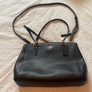 Coach Black Leather Shoulder Bag